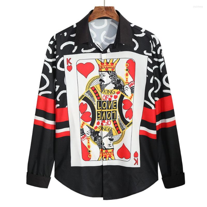 

Men's Casual Shirts L09545 Fashion Men's 2022 Runway Luxury European Design Party Style Clothing, Picture shown