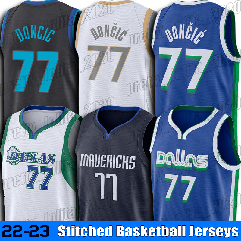 

Dalla Maverick Basketball Jersey Luka 77 41 Doncic Dirk Nowitzki 2023 City, Choose blue number