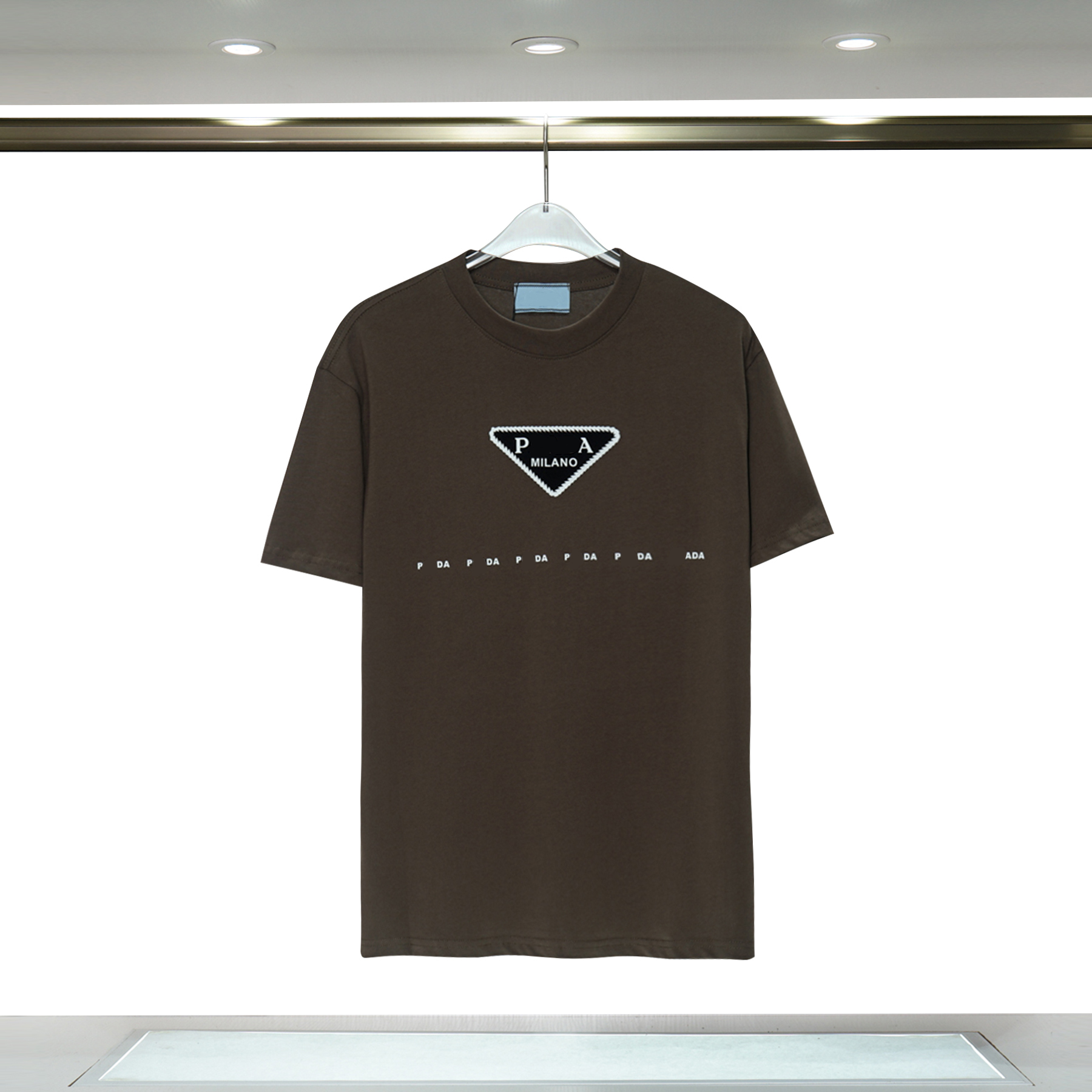 

Men's T-Shirts Designer Fashion Black & White Brown T-shirt Triangle Brand Letters Casual Summer Short Sleeve 100% cotton Women's Asia Size Extra Large 3xl 2XL