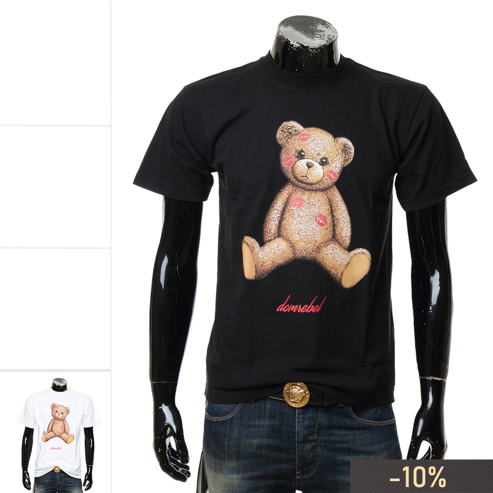 

Men T Shirt Women Summer Leisure Bear Fashion Short Sleeve Crew Neck, White