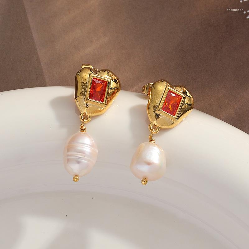 

Stud Earrings High-quality Zircon Personality All-match French Light Luxury