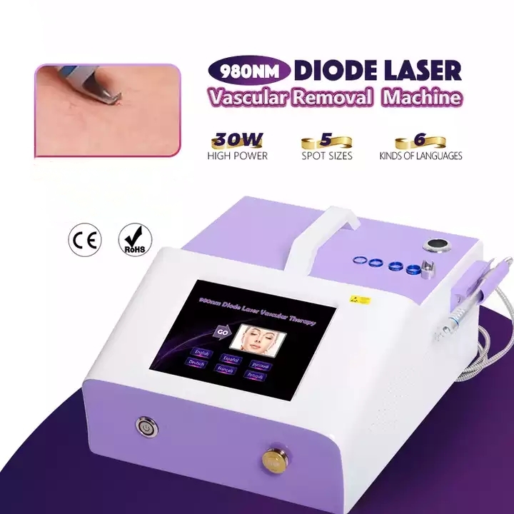 

Laser Spider Vein Removal RF Equipment Treatment Spider Veins 980nm Capillary Skin Tag Remover Device Beauty Mole Machine Face Finder Facial Vascular