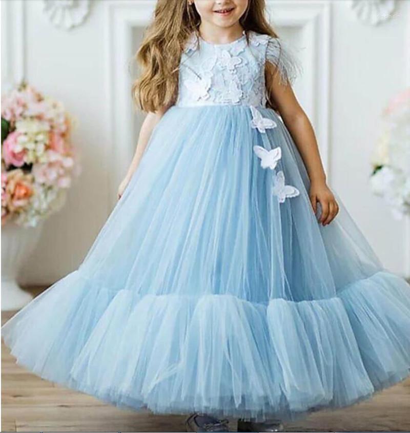 

Girl Dresses Flower Long Length Girls Wedding Party Dress Glitter Sequins First Communion Birthday Gown, All ivory