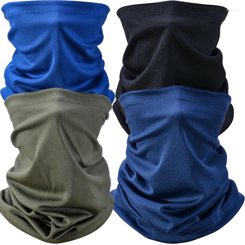 

Scarves Solid Color Mesh Face Protection Sun Neck Collar Outdoor Riding Unisex Sports Breathable Scarf Soft Neckerchief