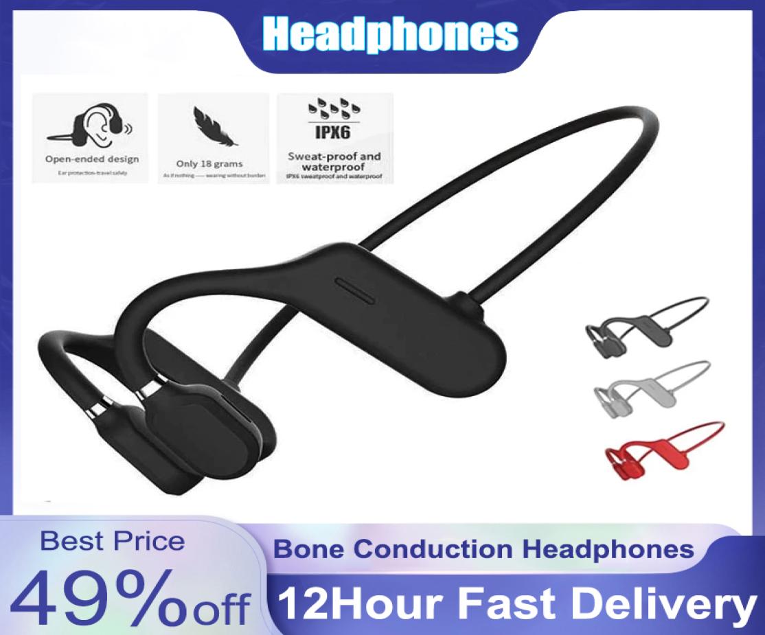 

Bone Conduction Headphones Bluetooth Wireless Waterproof Comfortable Wear Open Ear Hook Light Weight Not Inear Sports Earphones5732869, Red