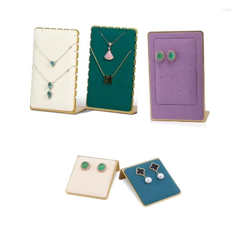 

Jewelry Pouches Box Organizer Display Stand Necklace Showcase Holder Pendant Earrings Rings Show Props Gift For Women