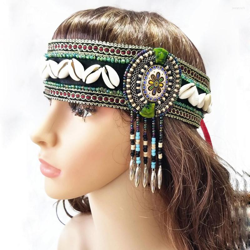 

Stage Wear Ethnic Belly Dance Hair Accessories 3pcs Set Tribal Wristband Armband And Headpiece Wrap Bangles Bracelet, 2 pieces set