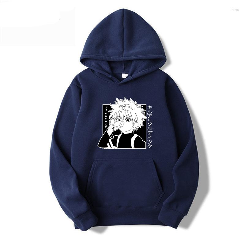 

Men's Hoodies Japanese Anime Man Autumn Winter Japan Style Long Sleeve Pullover Sweatshirts Couple Streetwear For Women/men, Navy blue