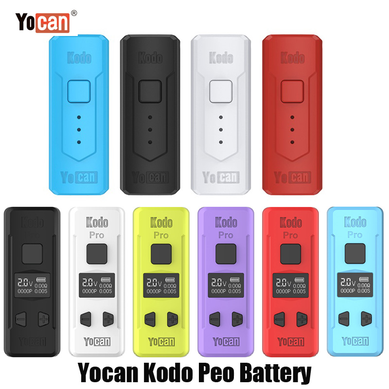 

Authentic Yocan Kodo Pro Battery 400mAh Adjustable Voltage Vape Box Mod for 510 Thread Carts Thick Oil Atomizer Cartridge 100% Origianl