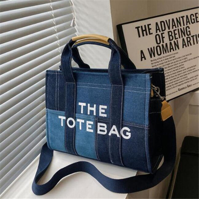 

Woman Canvas Handbag Casual Messenger Shoulder Women Tote Bag Black Blue Large Capacity Luxury Joining together Shopping Bag, Black small