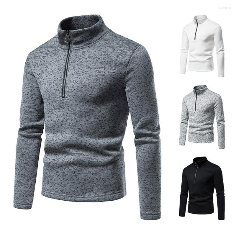 

Men's Vests 1Pc Men High Neck Jumper Blouse Winter Warm Pullover Long Sleeve Casual Sweater Top European And American Collar Base Coat, Black-s