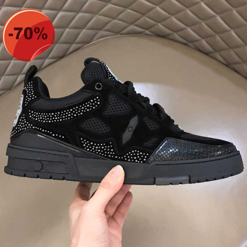 

LOW shoes2023 season Mans Black Casual Shoes Mens Designer Sneakers SK8 Side Diamond Comfort Sole With Original Box, Freight supplement