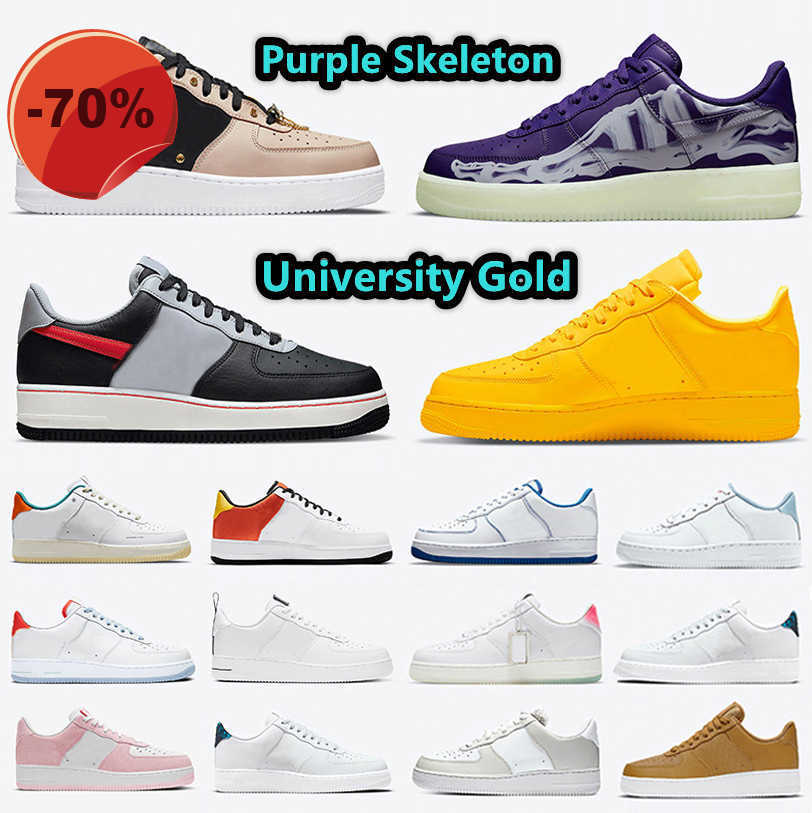 

LOW shoesRunning Shoes Trainers Sports Sneakers University Gold Purple Skeleton Touch Gold First Use Paisley 1 Low Mens Go The Extra Swingman 75Th, 49