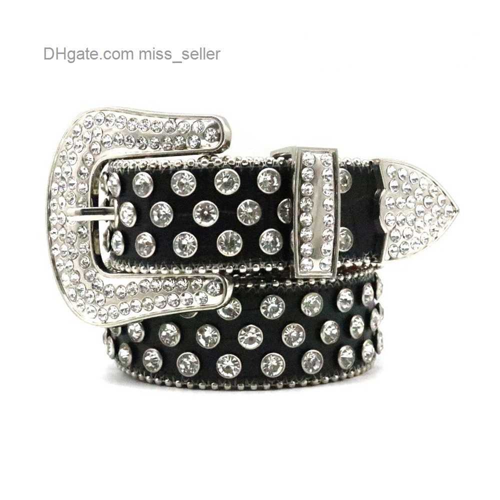 

2022 Designer Belt Bb Simon Belt Men's Waist Seal Gun Color Brilliant Inlaid Glass Rhinestone Large Crocodile Pattern Personality Trend, Multi