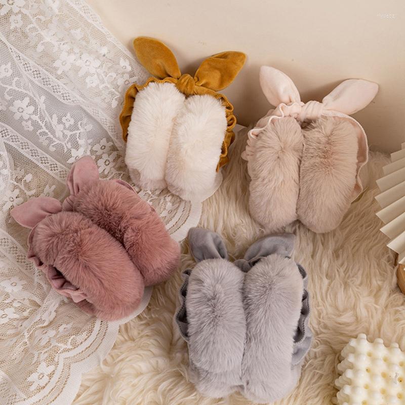 

Berets Girls Earmuffs Faux Fur Hang Ear Cover Warm Winter Cute Headwear Muffs Unisex Adult Warmer Fold, Lg