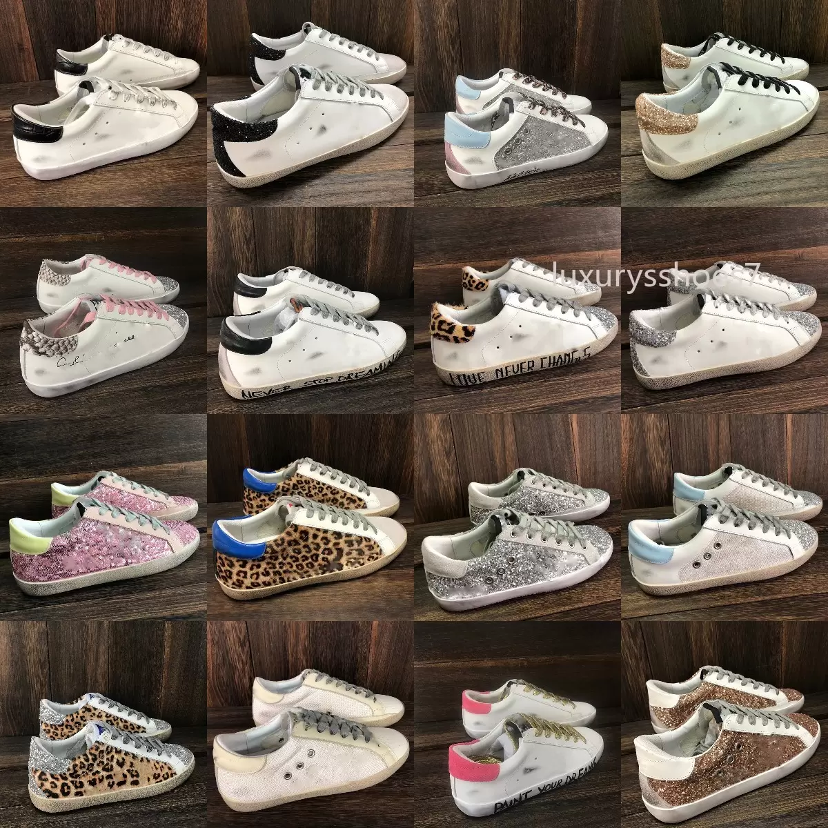 

Italy Brand Super Star Sneakers Woman Casual Shoes luxury Classic White Do-old Sequin Dirty Designer Superstar Man S Goldenity Gooseity QGf, Star2 shiny silver stars