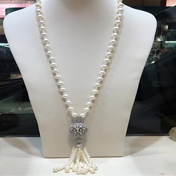 

Charming Jewellery 8-9mm white freshwater pearl Necklace 25"