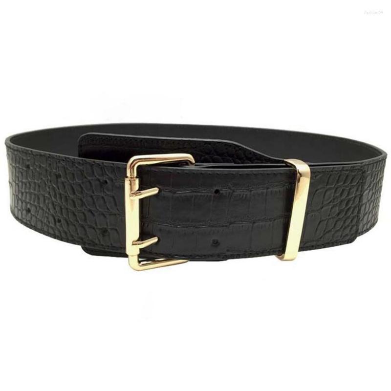 

Belts Vintage PU Waist Belt For Women Needle Buckle Corset Cincher Ladies High Slim Wide Female Waistband, Black