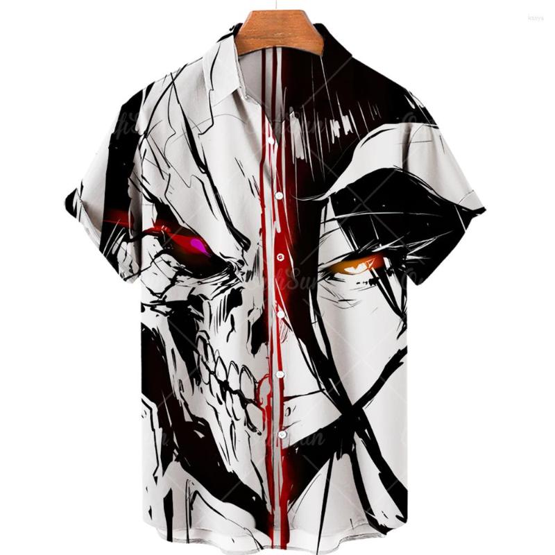 

Men' Casual Shirts 2022 Anime Print Shirt Fashion Men' Hawaiian Summer Tide Cool Short Sleeve Funny Top Light Breathable 5XL, Zm-3425