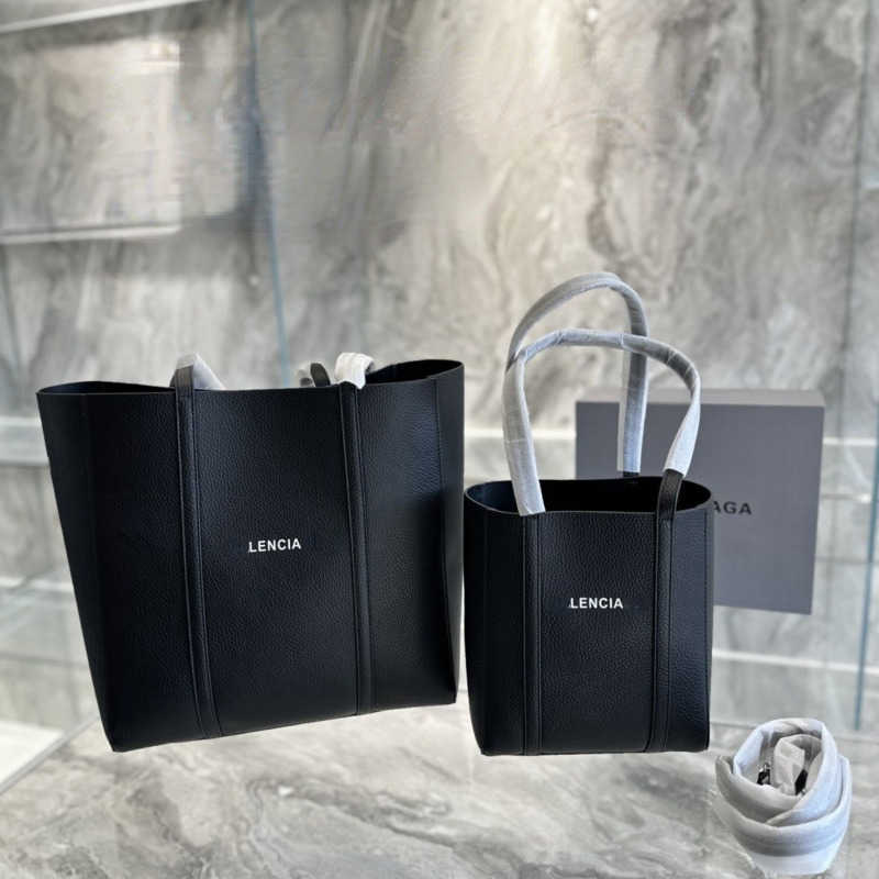 

Women totebag designer handbag luxury leather underarm shoulder bag bb large capacity shopping bags lady square purse, Black large