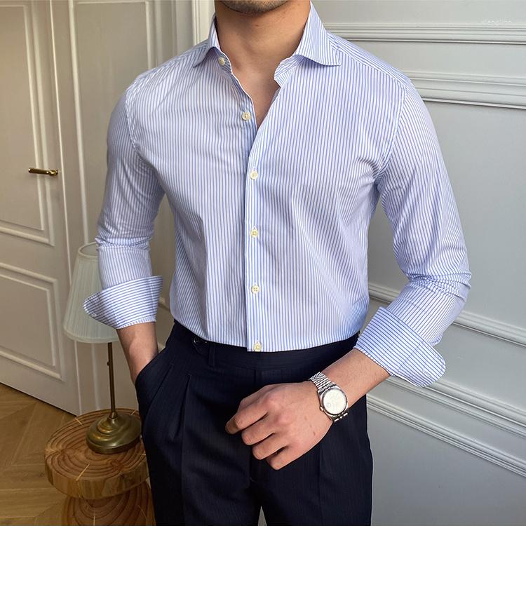 

Men's Casual Shirts Cs430 Fashion Men's 2022 Runway Luxury European Design Party Style Clothing, Blue