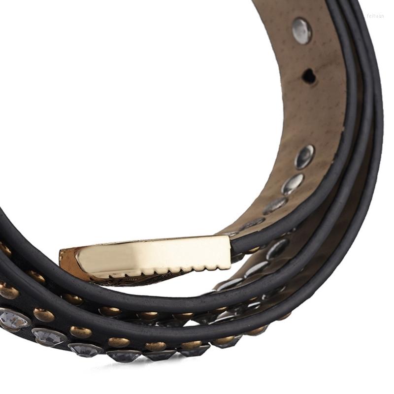 

Belts 652F Female Waist Belt With Relief Flower Buckle Luxury Sweet Fashion Full Wide, Black