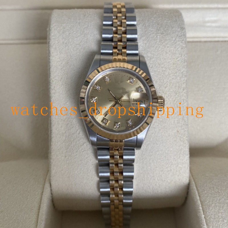 

NF Factory V5 lady Watch Size 28mm Datejust 279173 18k Gold Dial Automatic Mechanical Two Tone Jubilee Asia 2813 Movement High-Quality womens Wristwatches Gift, Add box