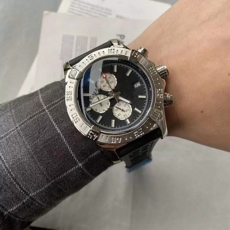 

Luxury Designer Mens Watch Leather Fabric Strap Stainless Steel Belt Automatic Mechanical Quartz Chronograph Wristwatches