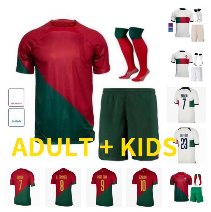 

22 23 Portugal RONALDO soccer jerseys Bruno FERNANDES DIOGO J. DANILO Portuguesa 2022 Joao Felix Football shirt BERNARDO Portugieser adult Men Kids kit uniforms