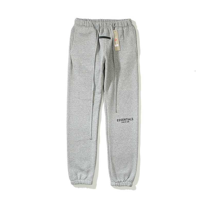 

Casual sports pants New FOG Essentials Glued Letter Double Thread Fashion Brand Casual High Street Plush Pants, Black