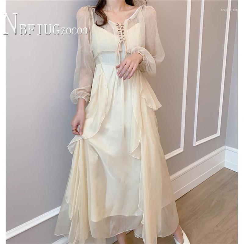 

Work Dresses Spring Summer 2022 Fairy Women Sets Temperament Dress And Coat Female