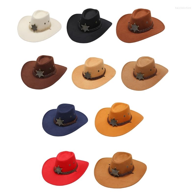 

Berets Cowboy Hats Fedora Cowgirl Hat For Women Bachelorette Party Travel, Brown
