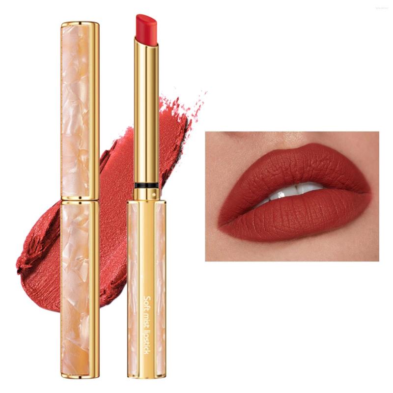 

Lip Gloss Peony Pink In The Lipstick Shell Small Thin Mist Waterproof And Easy To Color Student Whitening Milk Tea Makeup Pigment