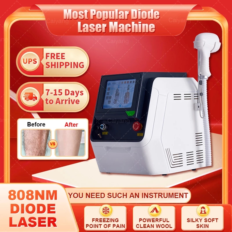 

Beauty Items 2000W Diode 755 808 1064nm Wavelengths Epilator Diode laser Hair Removal Machine Cooling Head Painless-Epilator for Face Body