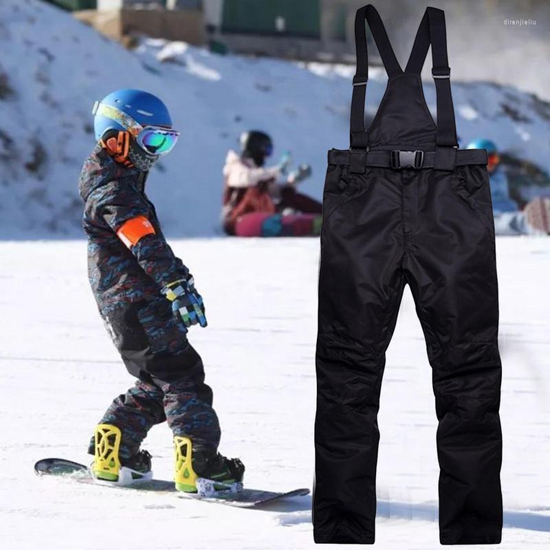 

Skiing Pants Ski Bibs Women Men's Insulated Bib Trousers Waterproof Snow Warm Winter Snowboarding Overalls For Outdoor Sports, Black