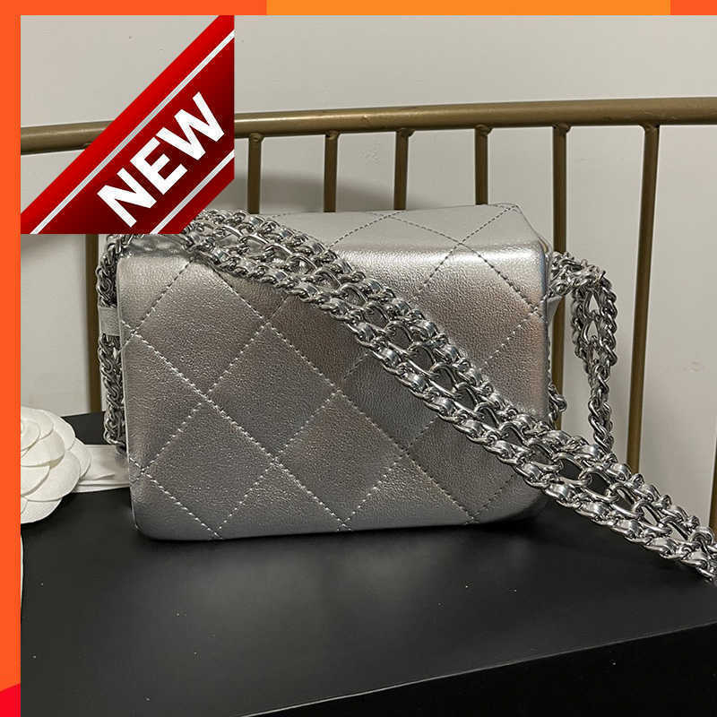 

Women's Brand Designers Shoulder Bags 2023 Textured Cowhide Thick Chain Messenger Bag Fashion Classic Multi-functional Mini Makeup Bag Factory direct sales, Black