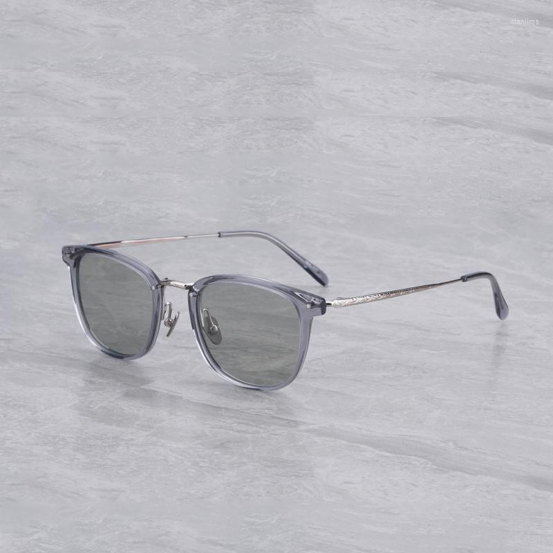 

Sunglasses For Men Acetate Titanium Sun Glasses Yellow Japanese Frame Woman Sunglases Polarized Lens Plus