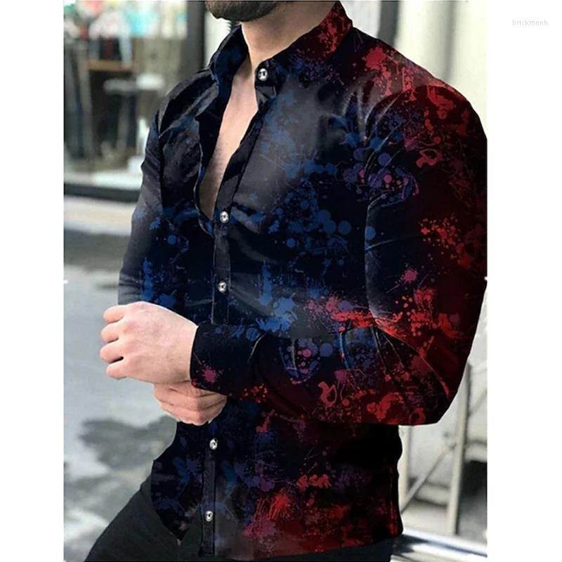 

Men' Casual Shirts Luxury Designer For Men Oversized Shirt Abstract Print Long Sleeve Tops Men' Clothing Club Prom Cardigan Blouses, Cx278