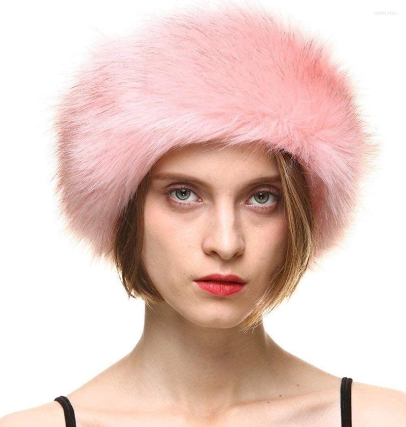 

Berets 2022 Women Fashion Beret Hat Fall Winter Warm Thick Fur Plush Beanie Ear Cover Round Hollow Out Top Casual Protection Cap, White