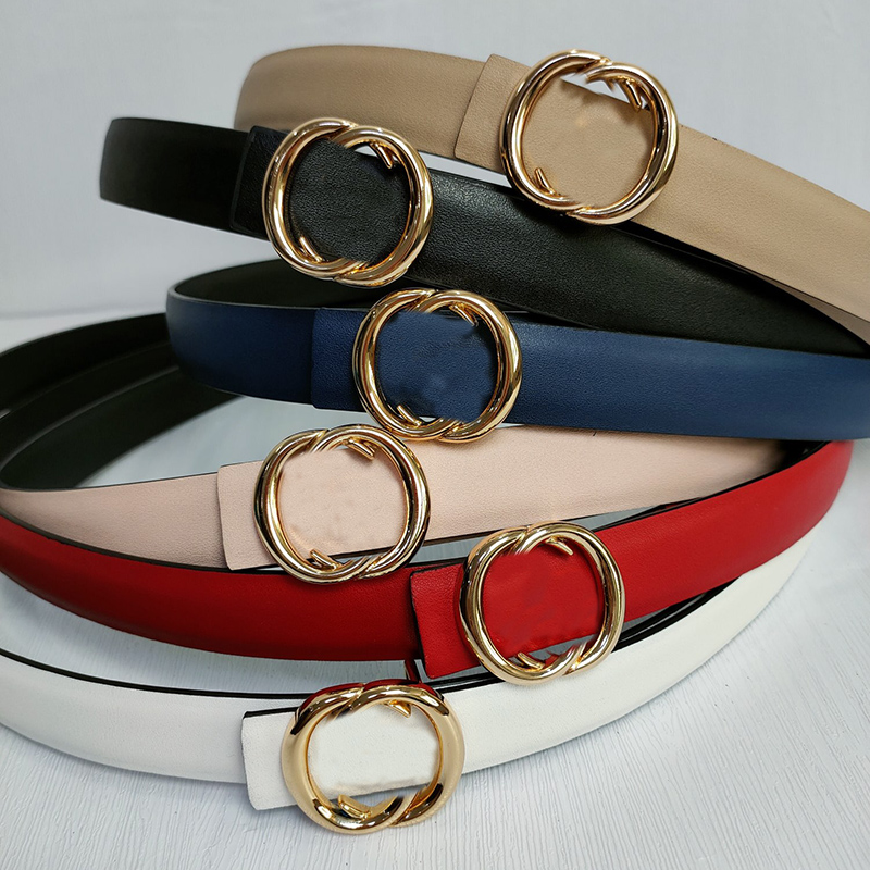 

Fashion Designers Belts For Woman Gold Buckle Width 2.5cm Cowhide Leather Belt 6 Colors Needle Buckle Letters G 22120303, Black