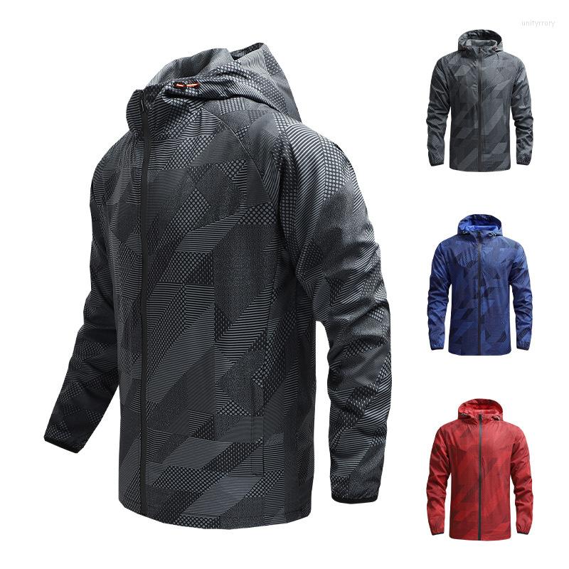 

Men's Jackets Solid Jacket For Men Soft Shell Camouflage Print Waterproof Windbreaker Hooded Bomber Coats Male, Red