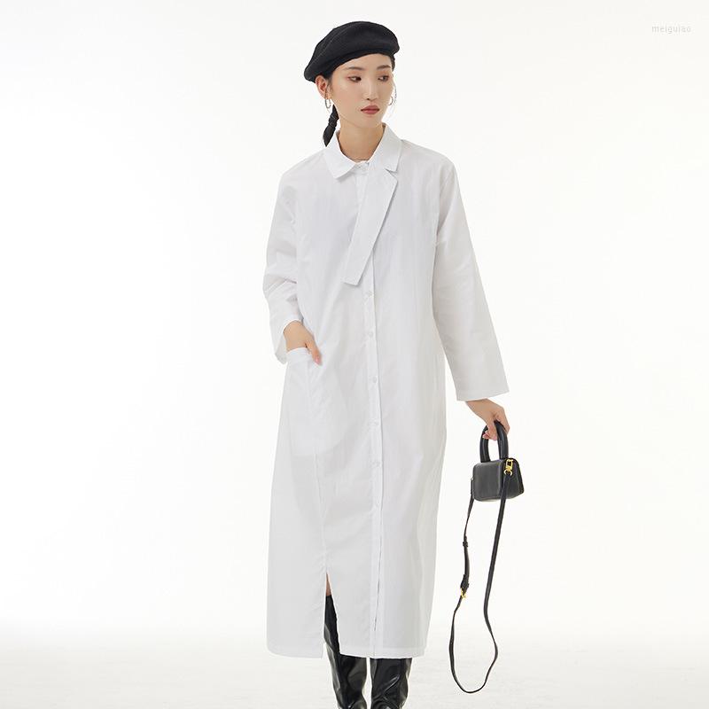 

Casual Dresses SuperAen 2022 Autumn Women's Dress Loose Temperament Original Simple Design Shirt For Women, Black