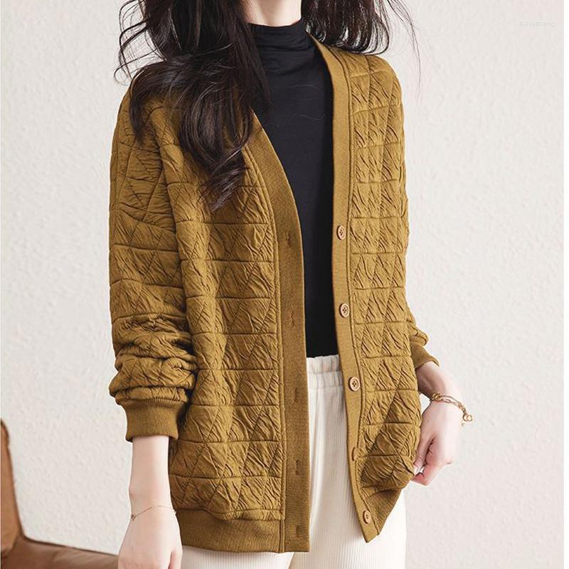

Women' Trench Coats SABINAX Woman Winter Jacket Fleece Loose Down Korean Fashion Cardigan Cotton-padded Warm Thick Women Clothing, Black