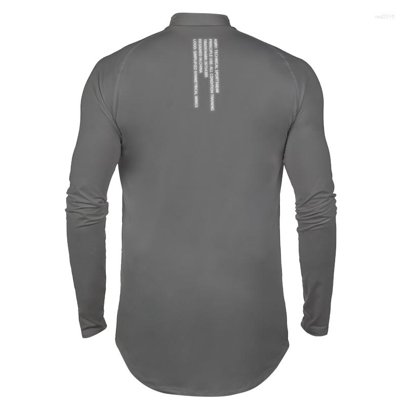 

Men's Polos Running Slim T-Shirt Full Long Sleeve Cotton Fit Male Business Activewear Fitness Gym Shirt Tops&tees Quick-Drying Man Clothing, Black