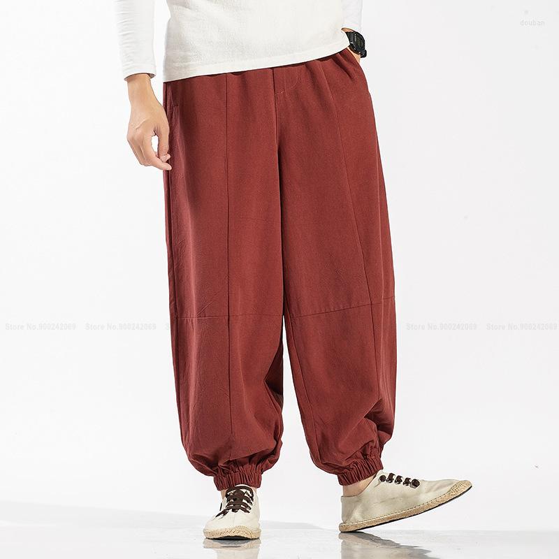 

Ethnic Clothing Chinese Style Hanfu Robe Men Tang Suit Japanese Kimono Shirt Cardigan Wide Leg Harem Pants Travel Outdoor Sport
