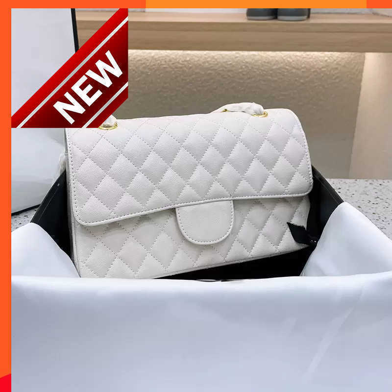 

Brand Designers Shoulder Bags Ladies classic caviar texture leather envelope fashion gold hardware chain crossbody bag factory direct sales, White
