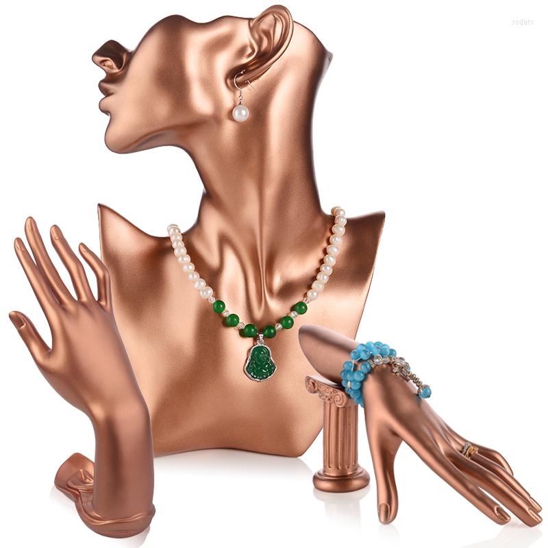 

Jewelry Pouches Rack Portrait Model Creative Pendant Earrings Necklace Bracelet Ring Hand String Display Props 180830