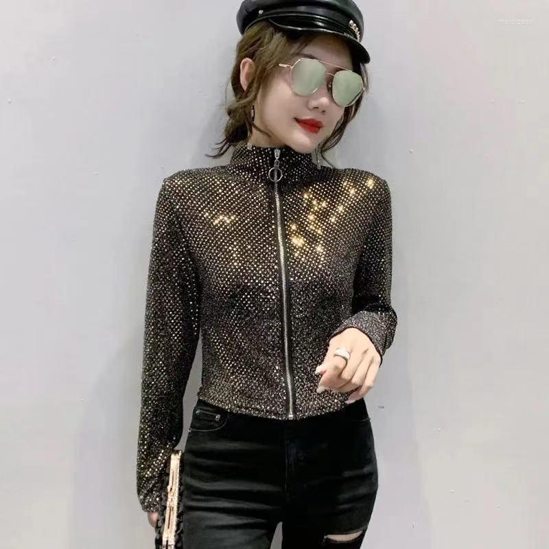 

Women's Jackets Women's Jacket 2022 Spring Fashion Casaco Feminino Tops Flash Sequined Short Coat Color Female Outerwear Ladies, Silver