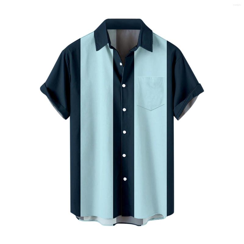 

Men's Casual Shirts Male Summer Print Shirt Short Sleeve Turn Down Collar Vintage Elegant Social Dress, Grey
