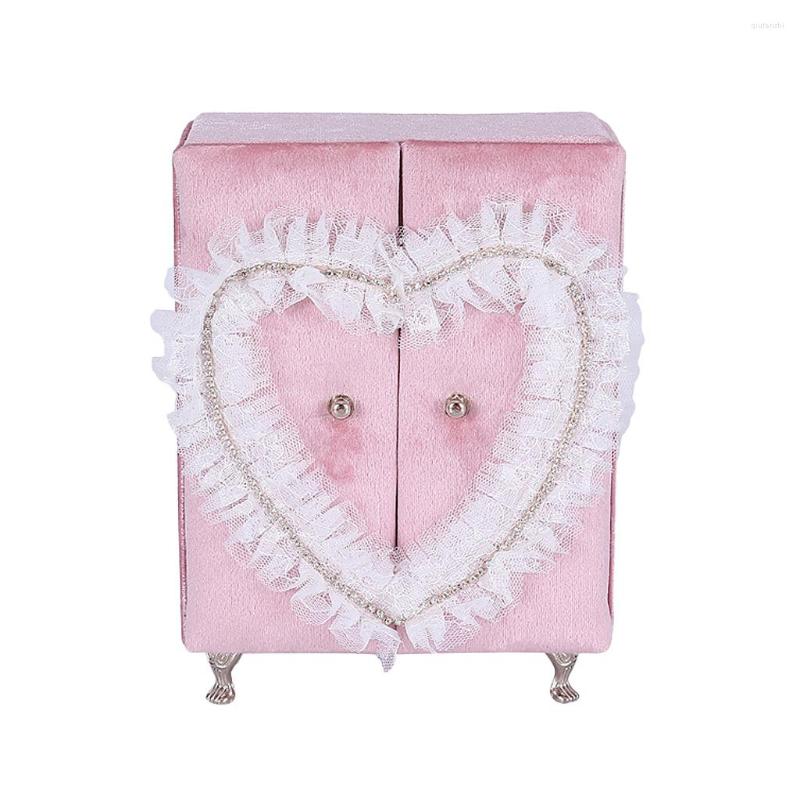 

Jewelry Pouches Pink Closet Design Velvet Box Necklace Earring Case Organizer